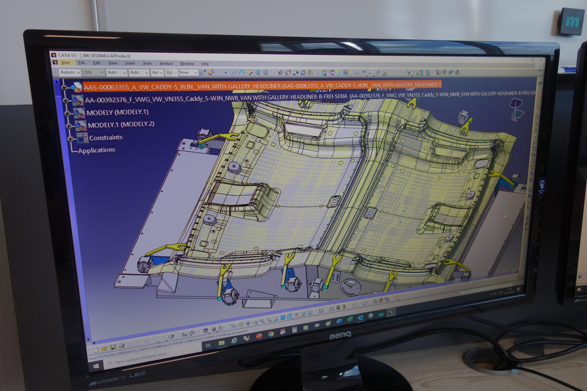 3D model formy v CAD systému